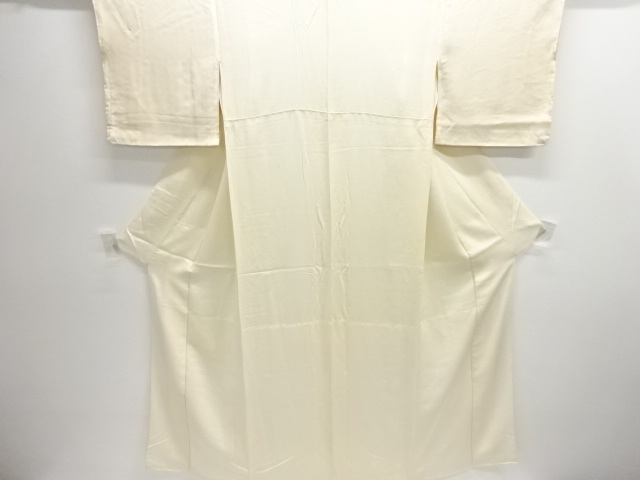 JAPANESE KIMONO / ANTIQUE WHITE BROCADE KIMONO FOR SUMMER NAKAGI